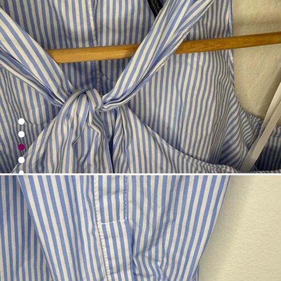 Rag & Bone Blue Cut-Out Long Sleeve Blouse - Picture 3 of 10